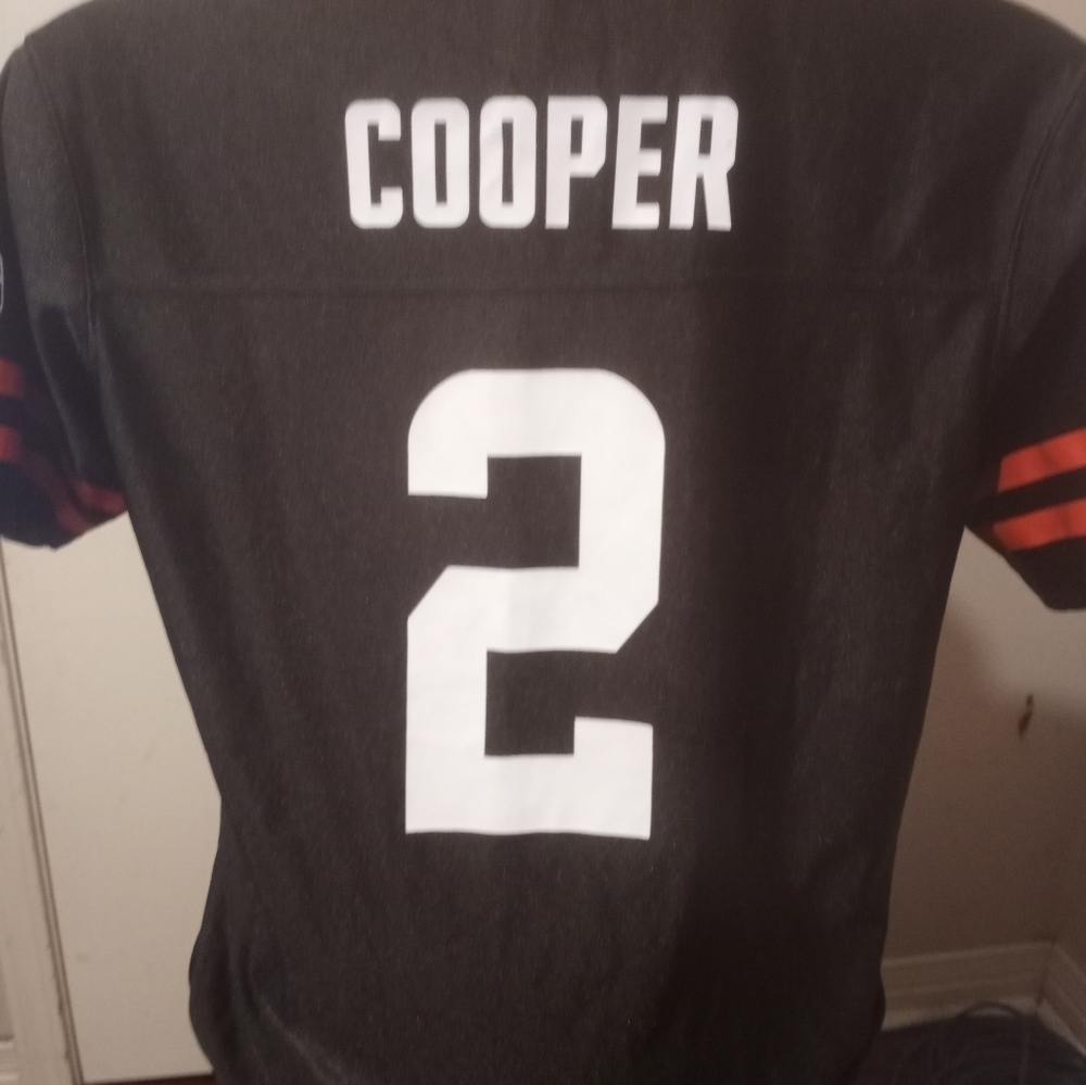 NFL Team Apparel Cleveland Browns Amari Cooper #2 Jersey Youth XL (16-18) Brown - Picture 6 of 11